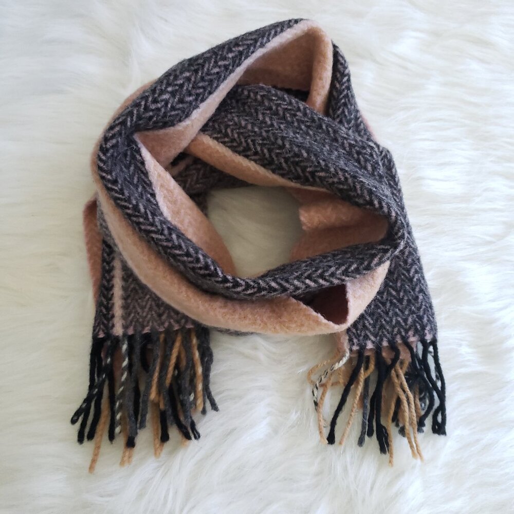 Pink Black Grey White Tweed Abstract Vintage O-My Cashmere Scarf